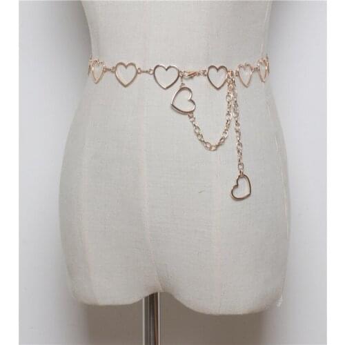 Medieval Metal Buckle Chain Belt Costume Accessory Women Gown Dress Girdle heart Retro Punk Waist Decoration Antique For Adult