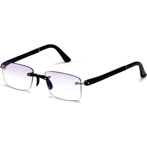 Anti-blue Light Reading Glasses TR90 Vision Glasses 2021 Brand Designer Cut-edge Frameless Women Men Fashion Business Eyeglasses