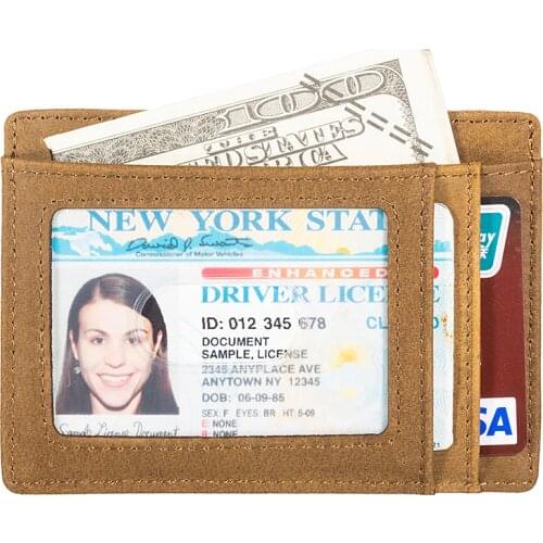 Super Slim Soft Wallet Genuine Leather Mini Credit Card Wallet Purse Card Holders Men Wallet Thin Small