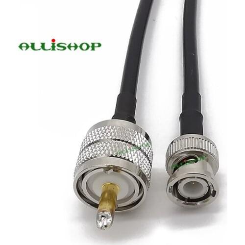 UHF PL-259 Male Plug to BNC Male Plug LMR200 Antenna Extension Cable for Vehicle CB Radio Ham Radio Two Way Radio VHF Radio