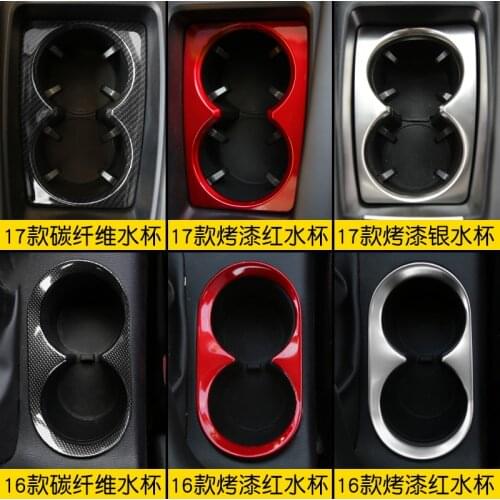 High quality car decoration sequins central cup holder decorative frame for Mazda 3 Axela 2014 2015 2016 2017 Car-styling
