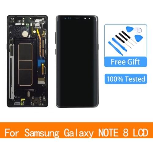 Original For Samsung Galaxy NOTE 8 LCD Display N9500 Touch Screen Note8 N9500F Digitizer Replacement Parts For Galaxy NOTE 8 LCD