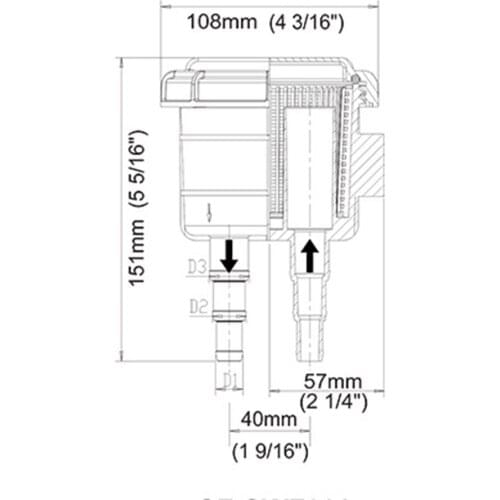 1 Piece Marine Intake Raw Sea Water Filter for Hose Size 1/1.25/1.5" New