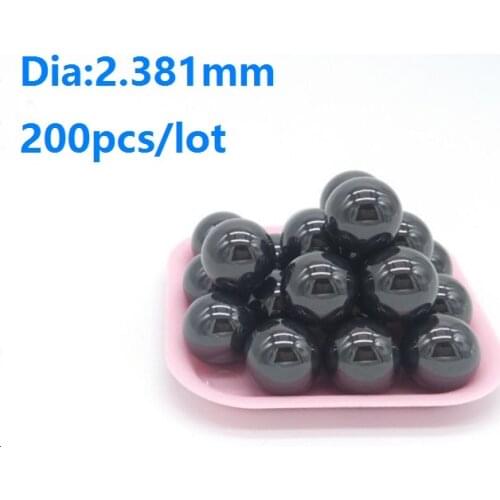 200pcs/lot G5 Si3N4 Diameter 2.381mm ceramic balls Silicon Nitride 2.381 mm bearing balls