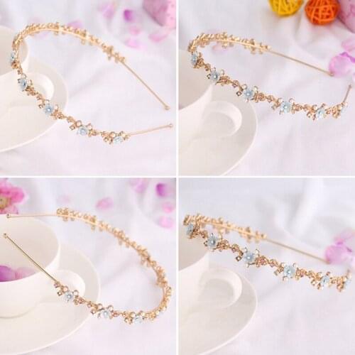 2019 New Crystal Rhinestone Pearls Wave Headband Women Bridal Wedding Hair Accessories Stretch Hairbands Hair Hoop Girl Headwear