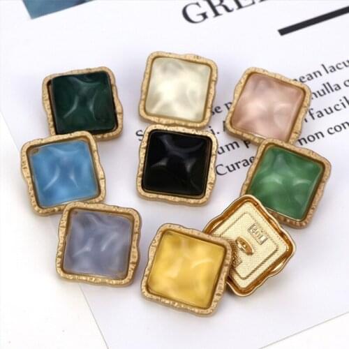 50 pieces 25mm High-end color jelly metal buttons woolen coat windbreaker cotton-padded jacket down jacket high-footed buttons