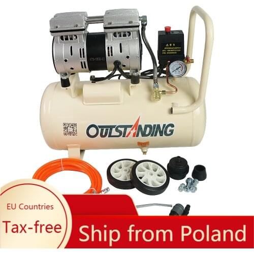 550W 30L 0.7MPA Industrial Outstanding Air Compressor Oil-less Oil-free Quiet High-pressure Pump Tattoo Manicure Spraying Gun