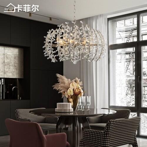 American restaurant chandelier light luxury crystal lighting post-modern home creative personality art designer bedroom lamps