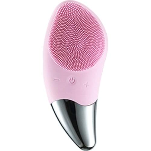 Electric Face Cleansing Brush USB Rechargeable Silicone Facial Cleaning Device Deep Pore Washer for Girl Women TK-ing