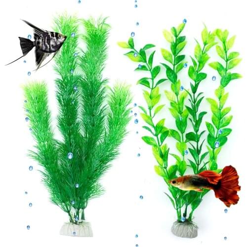 Artificial Aquarium Plants Fish Tank Decoration Plastic Fish Aquarium Accessories Flower Grass Decor Ornament Plantas