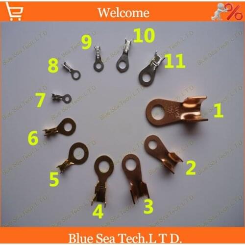 110pcs 11 model O-type 4.2mm/5.2mm/6mm/8mm/10mm ground lug terminal sets For Car/truck/electromobile connector etc
