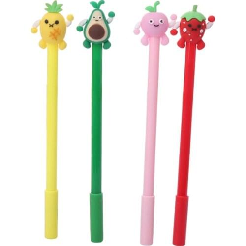 4pc Kawaii Fruit Gel Pen Creative Korean Stationery Cute Student Exam Writing Signature Pen Accessories Office School Supplies