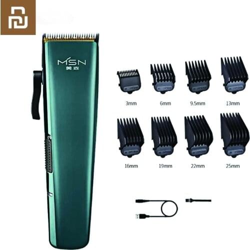 Xiaomi Youpin Hair Clipper Salon Grade Mens Electric Clippers Trimmer Strong Power Mute Low Vibration R Type Safety Cutter Head
