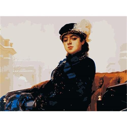 Figure Girl Abstract DIY 11CT Cross Stitch Embroidery Kits Needlework Craft Set Cotton Thread Printed Canvas Home Wholesale