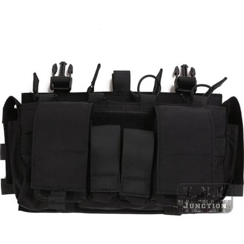 Emerson MF Style Gen IV GP Chest Rig Carrier Panel For MK & LAVC Assault Vest 9mm Pistol Tactical Placard 5.56 Magazine Pouch BK