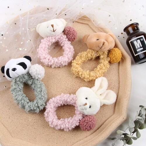 2021The New Hair Bands Of Girls Womens Lovely Hair Ornaments Three-dimensional Panda Head Shape Furry The Fashion Headwear