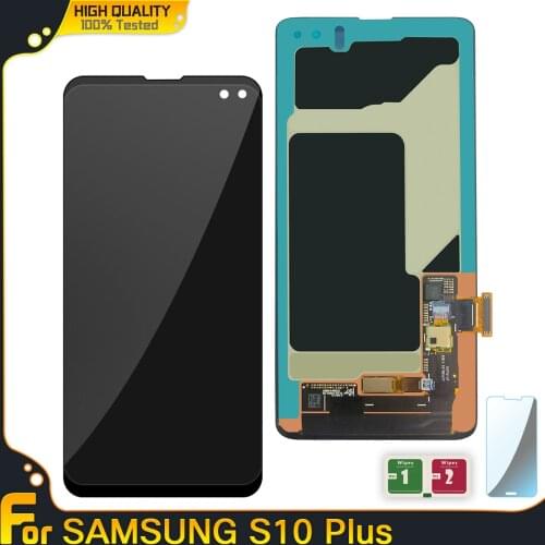 Original LCD For SAMSUNG Galaxy S10 Plus G975 G975F Display Touch Screen Digitizer Replacement Parts For Samsung S10+ S10 Plus
