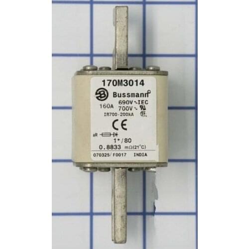 Fuses: 170M3014 170M3064 160A 690V / 170M3015 170M3065 200A 690V / 170M3016 170M3066 250A 690V aR