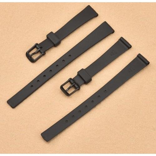 Smart Watch Durable Waterproof Elastic WristBand For Casio LQ LQ-139 130/140 12mm Premium Quality Black Rubber Replacement Strap