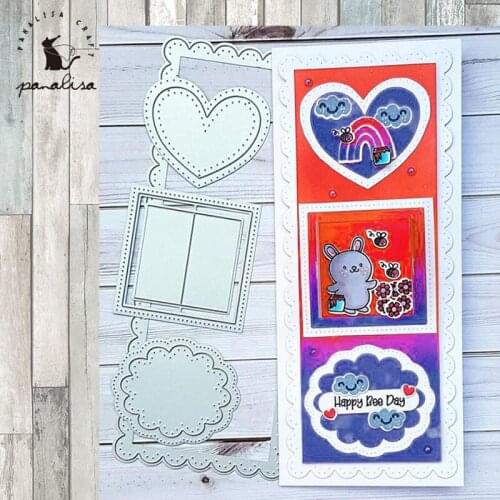 Panalisacraft Rectange frame background Metal Cutting Dies And Stamps cut die scrapbooking Album Paper Card Craft Embossing