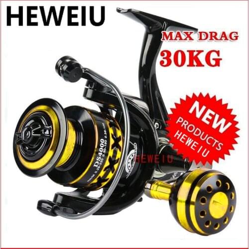 Fishing Reel 2000-7000 Metal Spool Spinning Reel 30KG Max Drag 4.7:1 5.2:1 Spare Spool Saltwater Reel Fishing Accessories