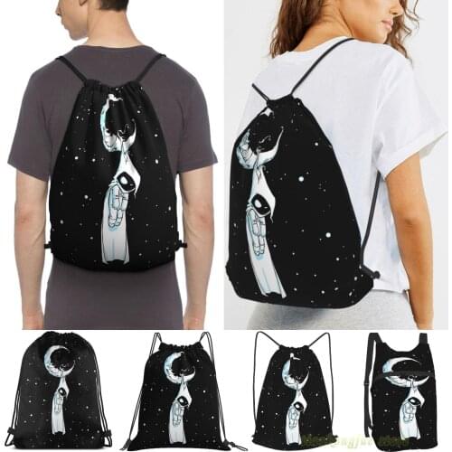 Moon Knight Men Purpose Drawstring Backpack Bags Women Outdoor Travel Backpacks Gym Training Swimming Fitness Bag