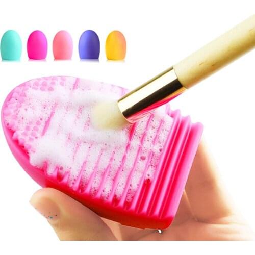 Silicone Brush Clean Washboard Cleaning Glove MakeUp Washing Brush Scrubber Cosmetic Soft Brush Egg Clean Makeup Brushes Tools