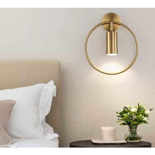 Nordic led wood wandlamp deco maison mirror light home deco living room lamp
