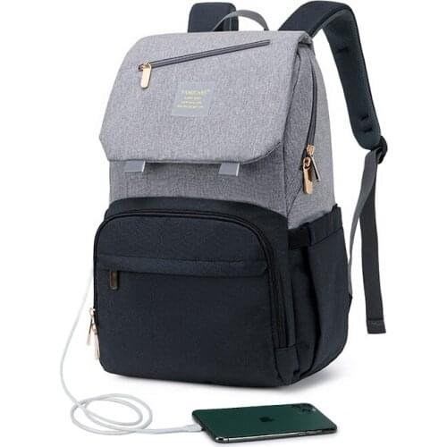 Maternity Bag USB Backpack Moms Baby Nappy Nursing Diaper Bags Dads Handbag Men Large Capacity Travel Luggage Bag