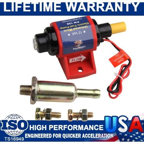 12S Universal Electric Fuel Pump Carburetor 12V Low Pressure Gas Gasoline 4-7PSI