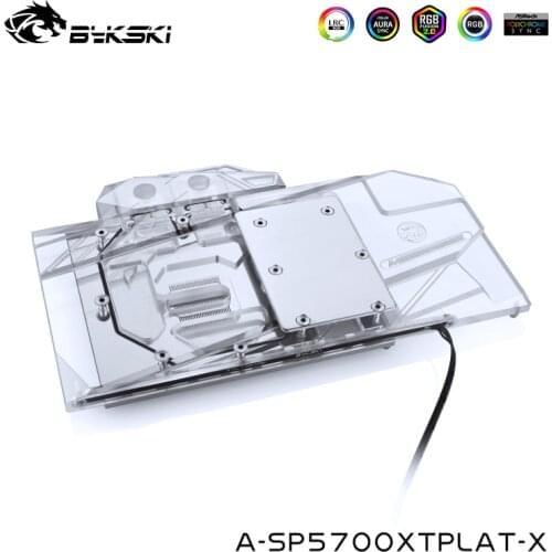 Bykski GPU Water Block For Sapphire Radeon RX 5700XT Nitro+ Full Cover Graphics Card Water Block,A-SP5700XTPLAT-X