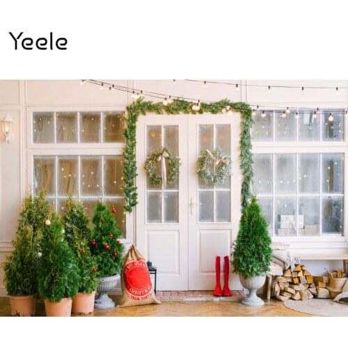 Yeele Christmas Backdrop Glitter Door Lights Baby Portrait Photocall Background Prop Photography For Photo Studio Photographic