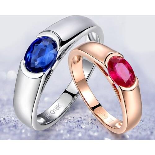 Female 18k rose platinum sapphire couple ring wedding ring for girls anniversary Christmas party birthday high end jewelry