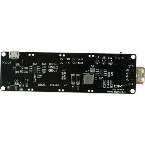 1PC Micro USB Wemos ESP32 18650 Battery Shield V3 ESP-32 LED Raspberry ( Battery Not Included )