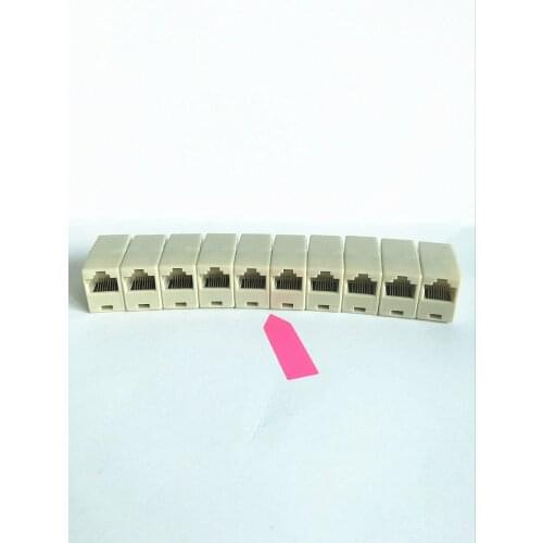 2020 Year Wholesale 10Pcs/Lot RJ45 CAT5 CAT5E Network Ethernet Connector female to female Cable Adapter New