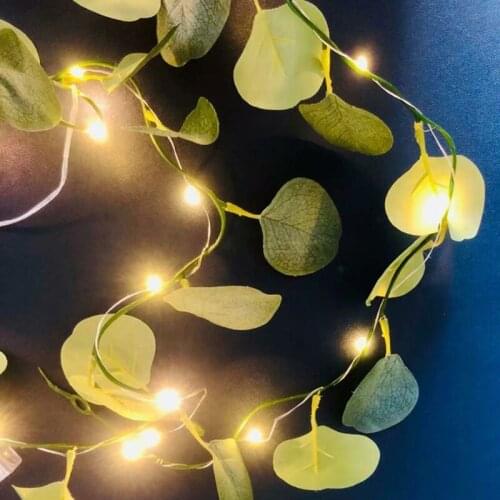 2m 20 Led Ivy String Light Home Christmas Tree Decoration Vine Rattan Wire Evergreen Lamp Copper Leaf Parthenocissus Grape