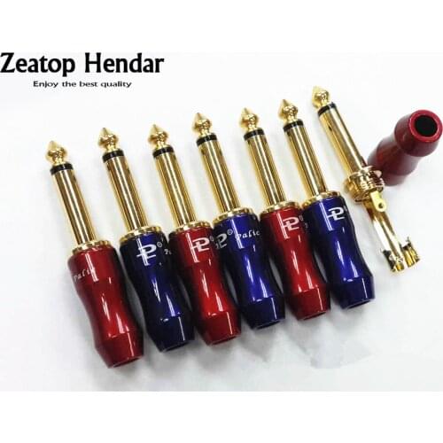 20PCS High Quality Gold plated 6.35mm 1/4inch Male Mono Plug To RCA Female Jack Audio Adapter Connector