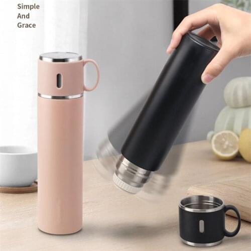 420ml/580ml Vacuum Flasks Protable Vacuum Water Bottle Medical Grade 316 Stainless steel Thermos Cup Dual-purpose Cover