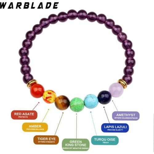 7 Reiki Chakra Healing Natural Tiger Eye Stone Beads Bracelets Braided Genuine Leather Bracelets Bangles For Men Pulsera Mujer