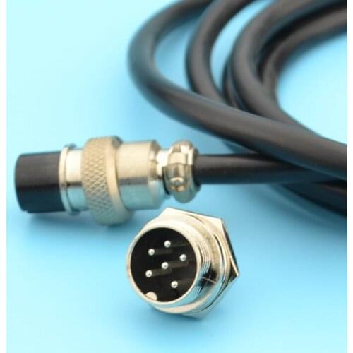GX16 6 pins 16mm aviation connector with 1.5m cable