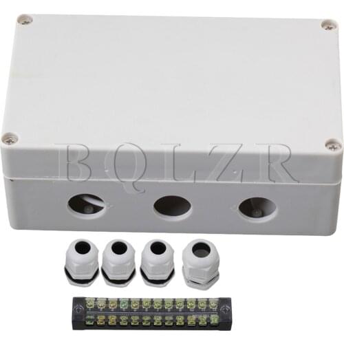 BQLZR Grey White 12 Bit Waterproof Connector Electric Junction Box 1 to 3