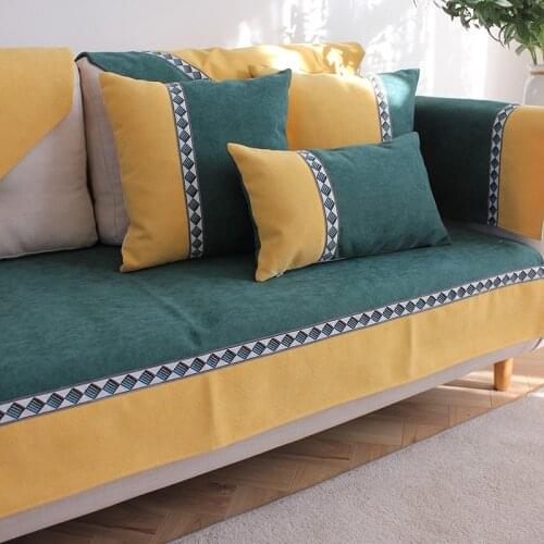 General Sofa Covers for Living Room Nordic Slip Covers Modern Thick Couch Covers Anti Slip Backrest Armrest Sofa Towels
