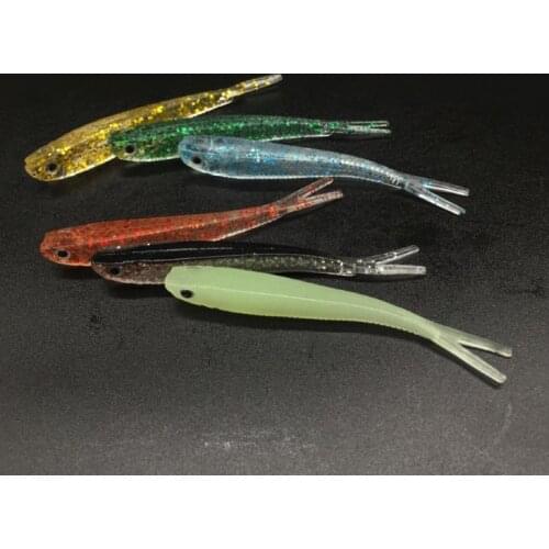 DYGYGYFZ 10pcs/lot Fork Tail Jig Soft Lure 7cm/1.8g Fishing Lure Shad Silicone Bait Soft Plastic Bait Feeder for Pike Fishing