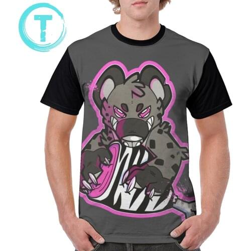 Hyena T Shirt Hyena Meat - Pink Edition T-Shirt Oversized 100 Polyester Graphic Tee Shirt Printed Fun Short-Sleeve Male Tshirt
