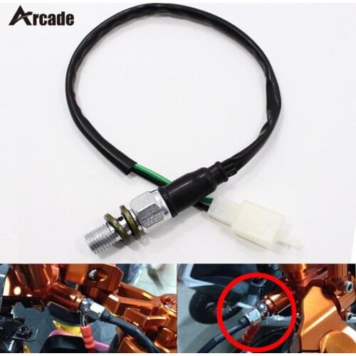 Motorcycle Pressure Hydraulic Brake switch Cable With Washer Motorbike Universal 10mm * 1.25mm for Honda Kawasaki Yamaha Suzuki
