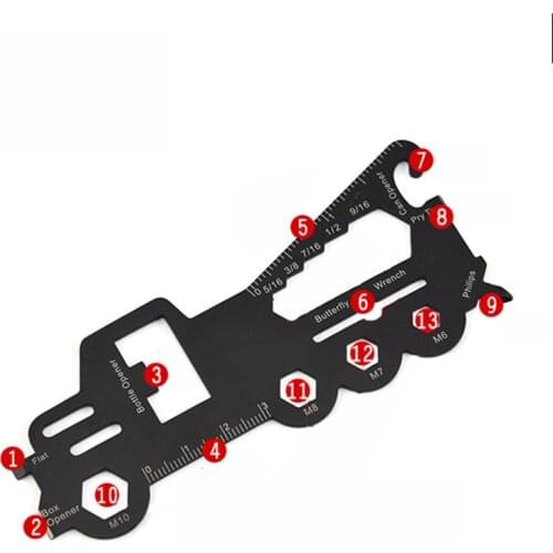 HANCENT Crane Shape Multitool Card Tool 18 Functions Survival Custom Credit Card Sized Multitool Card Made In China