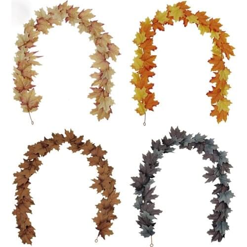 Simulation Maple Leaf Rattan Nordic Style Autumn Home Decoration Thanksgiving Easter Maple Leaf Rattan