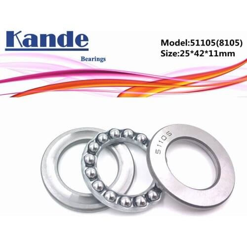 Kande 51105 8105 4pcs 25x42x11 Flat Thrust Ball Bearing 51105 Axial thrust bearing 8105