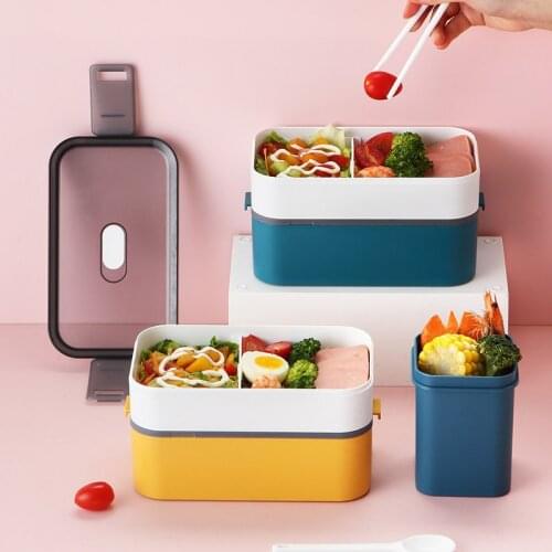 Japanese Style Lunch Box Microwave Bento Box Multi-Layer Food Storage for Breakfast Salad Sandwich Office worker
