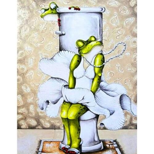 DIY Poured Glue Diamond Painting Kits Embroidery diamond Scalloped Edge scene Child Home Wall Decor landscape flower art